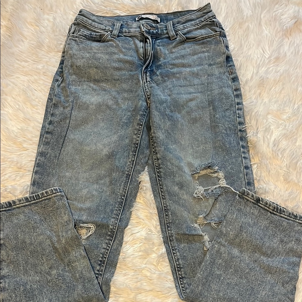 Classic Blue Distressed Women's Jeans